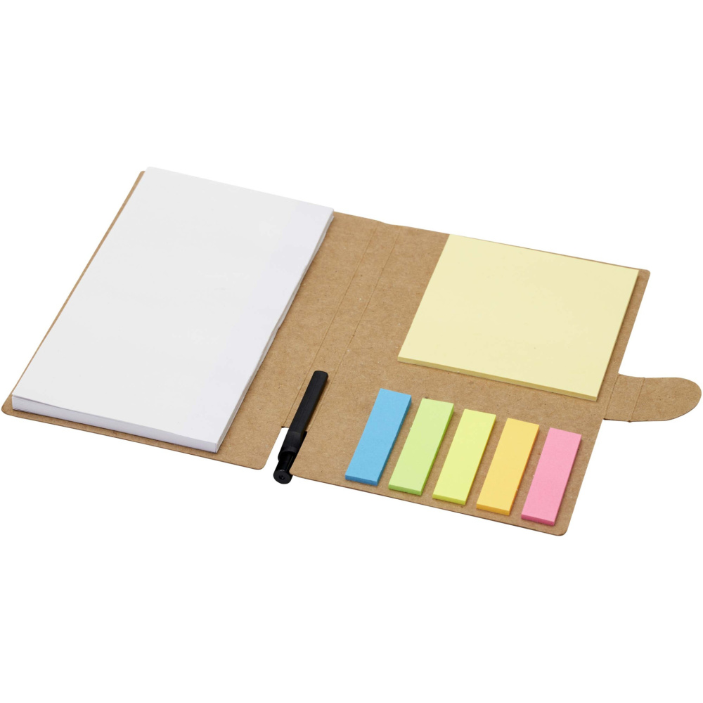 Logo trade corporate gifts picture of: Swift sticky notes booklet with ballpoint pen (black ink)