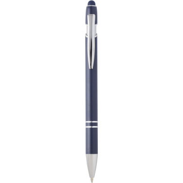 Logo trade promotional items image of: Kish ballpoint pen with silver finish (black ink)