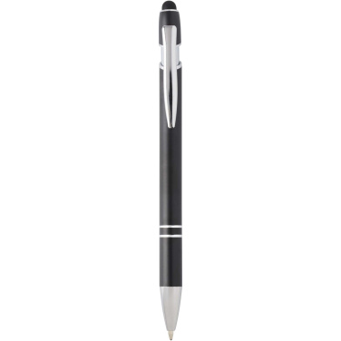 Logo trade promotional giveaway photo of: Kish ballpoint pen with silver finish (black ink)