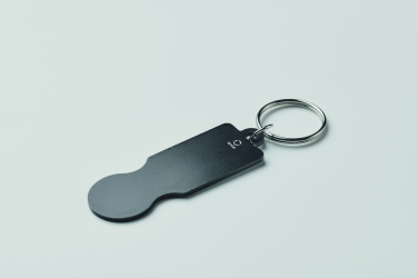 Logo trade promotional merchandise picture of: Key ring with trolley token