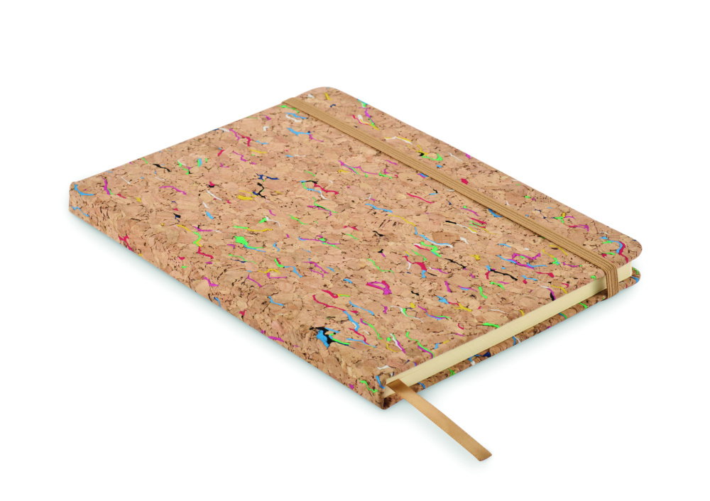Logo trade promotional products image of: A5 cork coloured notebook