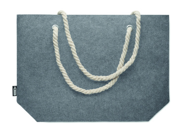 Logo trade business gifts image of: RPET felt beach bag