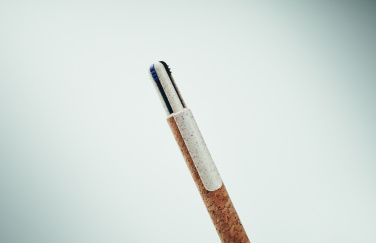 Logotrade promotional items photo of: Cork 4-colour ink ball pen