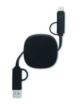 Logo trade promotional items image of: 60W retractable charging cable