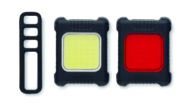 Logo trade advertising product photo of: Rechargeable bike light set