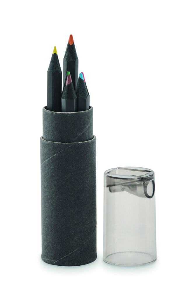Logotrade promotional products photo of: 6 black colouring pencils
