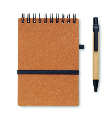 Logo trade advertising product photo of: Recycled notebook with ball pen