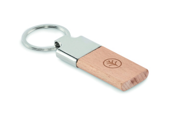 Logotrade promotional item image of: Key ring with rubber wood