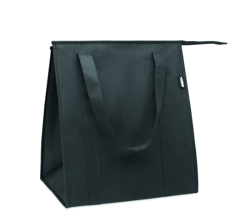 Logo trade business gifts image of: Non woven RPET cooler bag