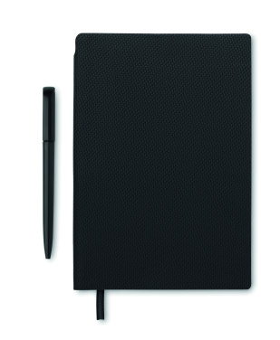 Logo trade promotional products image of: A5 PU notebook with pen
