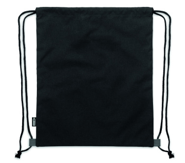 Logo trade business gifts image of: RPET PU drawstring bag 2 tone