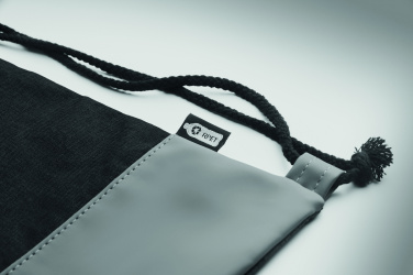 Logo trade promotional product photo of: RPET PU drawstring bag 2 tone