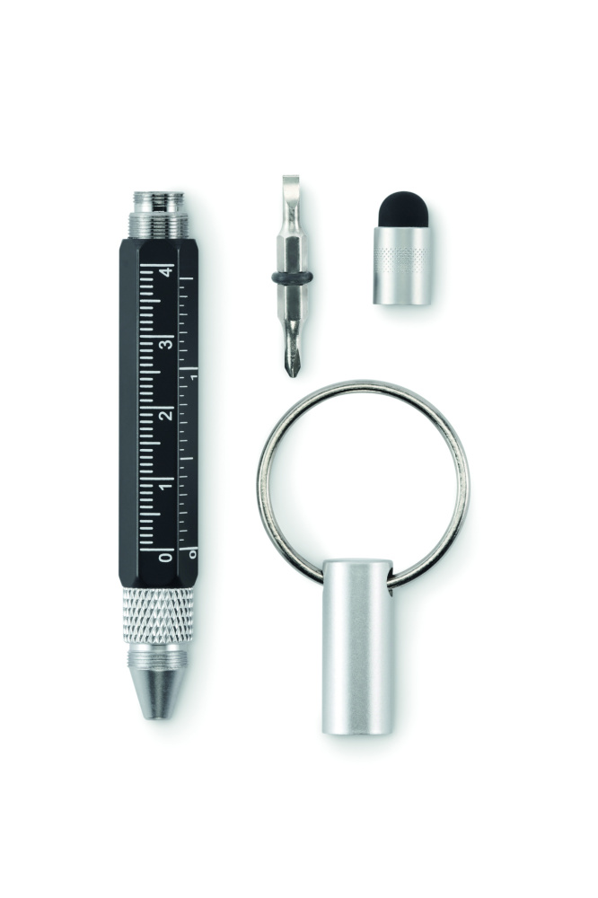 Logo trade promotional merchandise image of: Key ring with twist action pen