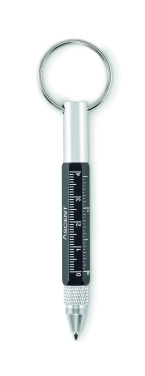Logo trade corporate gifts image of: Key ring with twist action pen