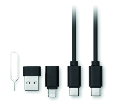 Logo trade promotional giveaways picture of: 4 in 1 cable connector set 15W