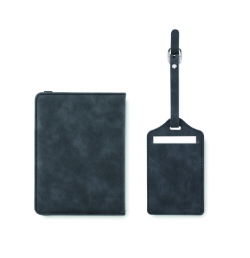 Logo trade corporate gifts image of: Passport and luggage tag set