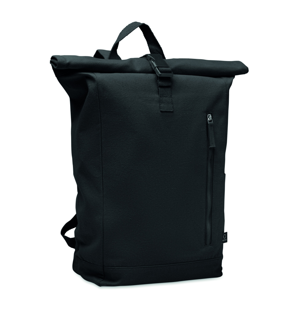 Logotrade promotional merchandise picture of: Roll top backpack 390 gr/m²