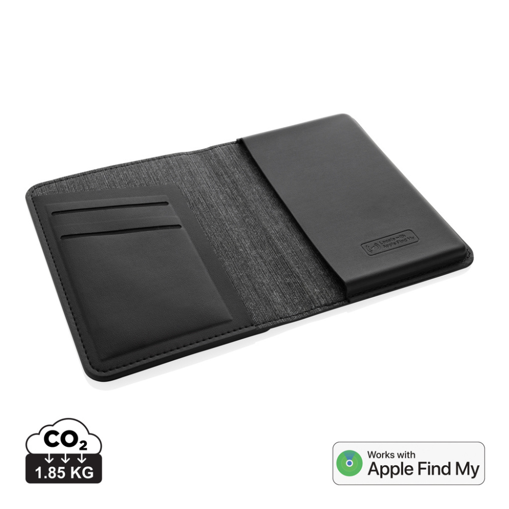Logo trade promotional merchandise photo of: Trackmate RCS rpolyester passport holder worldwide locating