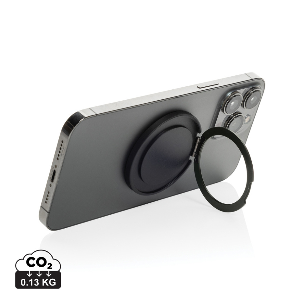 Logotrade promotional gift image of: Terra Magnetic RCS rplastic magnetic phone holder with ring