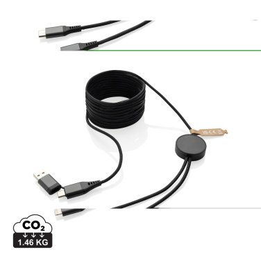 Logo trade promotional gifts picture of: Terra RCS recycled PET 3 meter  4-in-1 cable