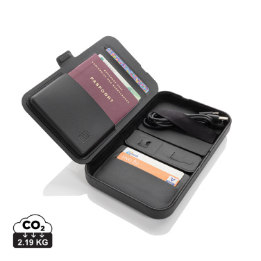 Logotrade advertising product image of: Swiss Peak RCS recycled travel case with 3 in 1 charger