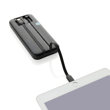 Logotrade business gifts photo of: Turbopack RCS rplastic powerbank 10.000 integrated cables