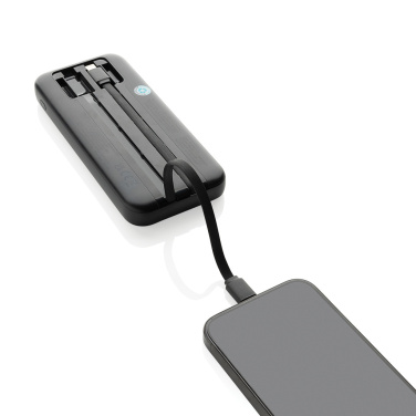 Logotrade business gift image of: Turbopack RCS rplastic powerbank 10.000 integrated cables