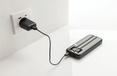 Logotrade corporate gift picture of: Turbopack RCS rplastic powerbank 10.000 integrated cables
