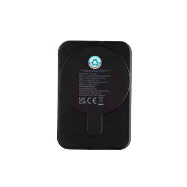 Logo trade promotional item photo of: Stellar RCS recycled plastic 5000 mah 5W magnetic powerbank