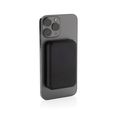 Logo trade promotional products image of: Stellar RCS recycled plastic 5000 mah 5W magnetic powerbank