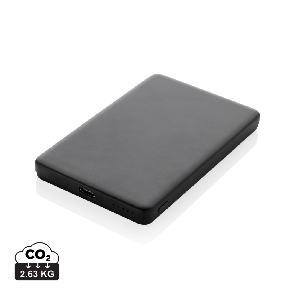 Logo trade business gifts image of: Orion RCS recycled aluminum 5000 mah 5W magnetic powerbank
