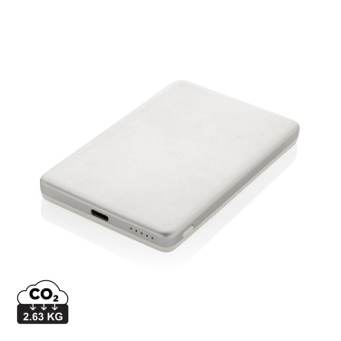 Logo trade promotional giveaway photo of: Orion RCS recycled aluminum 5000 mah 5W magnetic powerbank