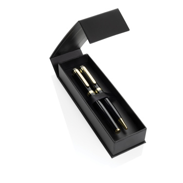 Logo trade advertising products image of: Swiss Peak Luca RCS recycled brass deluxe pen set