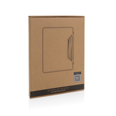 Logotrade promotional giveaways photo of: Teri AWARE™ RPET and walnut A4 portfolio