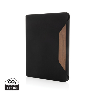 Logotrade business gifts photo of: Teri AWARE™ RPET and walnut A4 portfolio