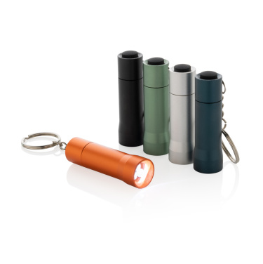 Logotrade promotional product picture of: Flash RCS recycled aluminium keychain torch