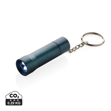 Logo trade business gift photo of: Flash RCS recycled aluminium keychain torch