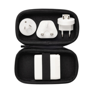 Logotrade promotional giveaway image of: TravelCharge Pro RCS rplastic travel charger with USB C