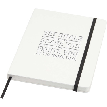Logo trade promotional giveaways image of: Holm A5 stone paper hard cover notebook with lined pages
