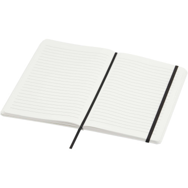 Logo trade business gift photo of: Holm A5 stone paper hard cover notebook with lined pages
