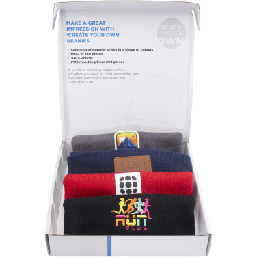 Logo trade promotional items image of: Beanie sample box
