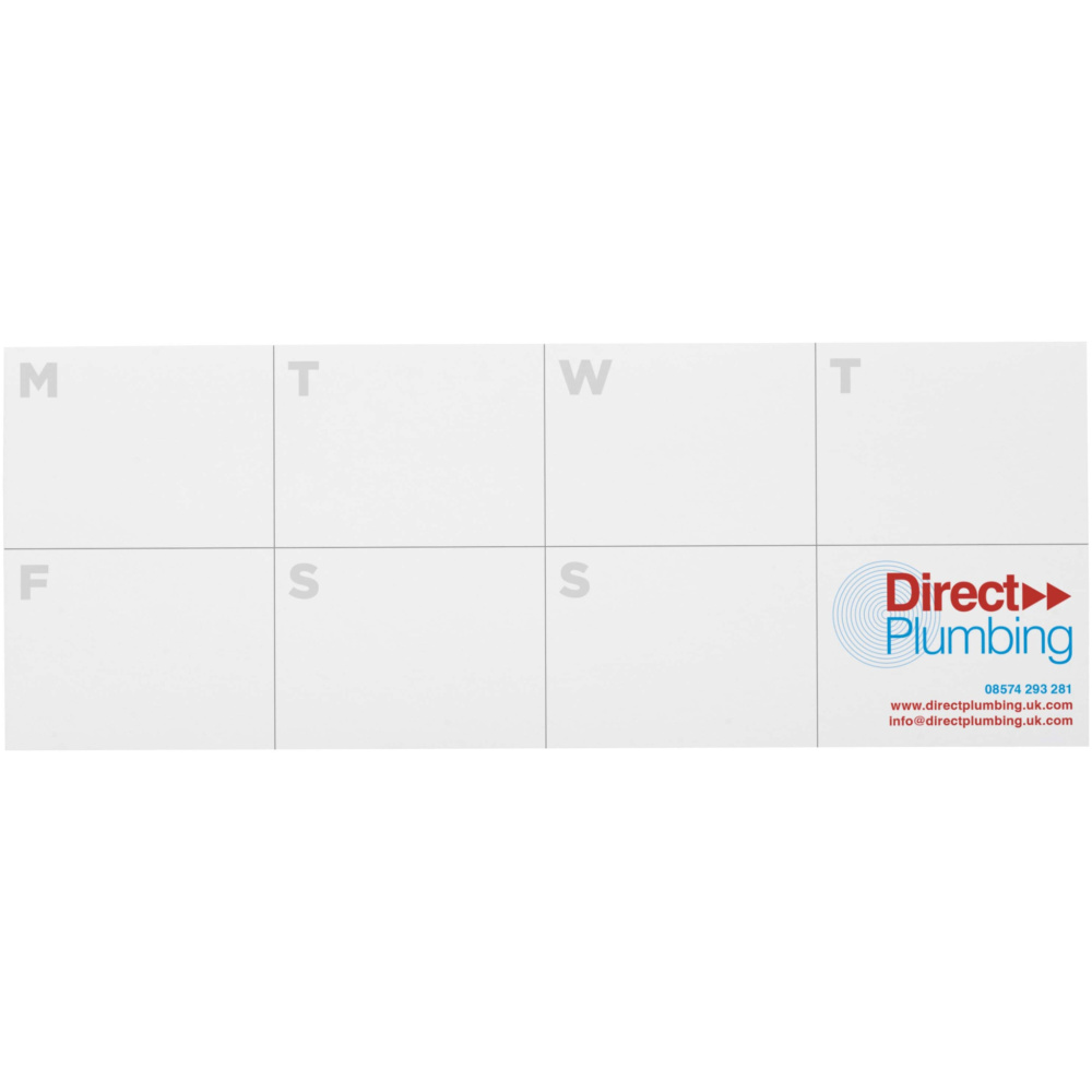 Logo trade advertising products image of: Sticky-Mate® recycled sticky notes with printed planner