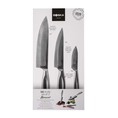 Logo trade promotional giveaway photo of: BOSKA Kitchen Knives Monaco+, set of 3