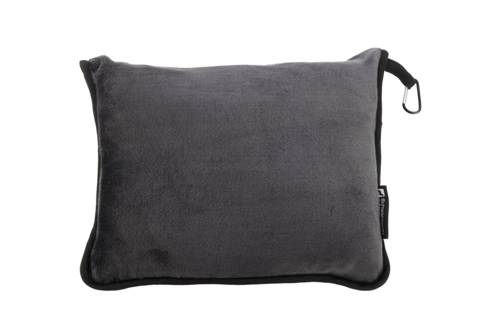 Logotrade promotional gift picture of: Blanket and pillow 2 in 1 AMIATA Schwarzwolf