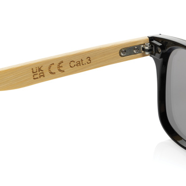 Logotrade promotional item image of: Prism RCS recycled plastic sunglasses with bamboo frame