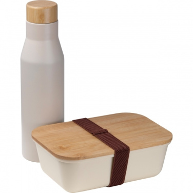 Logo trade promotional products image of: Set Lunchbox with stainless steel bottle Toronto
