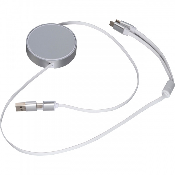 Logo trade promotional giveaways picture of: Charging cable made from recycled aluminum Ostend