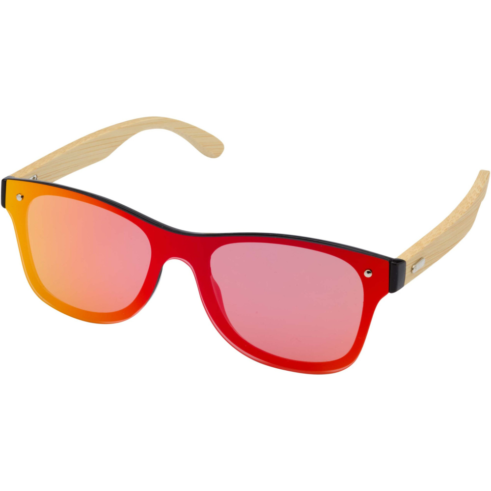 Logo trade promotional item photo of: Tan sunglasses with bamboo temples