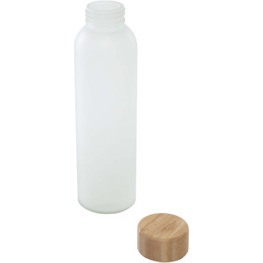 Logo trade promotional product photo of: Lume 500 ml matte soda lime glass bottle with bamboo lid  
