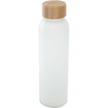 Logotrade promotional giveaways photo of: Lume 500 ml matte soda lime glass bottle with bamboo lid  